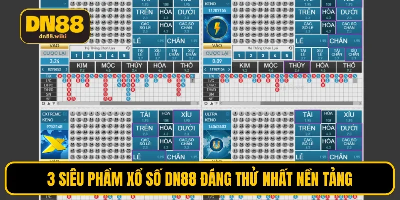 3 siêu phẩm xổ số DN88 đáng thử nhất nền tảng